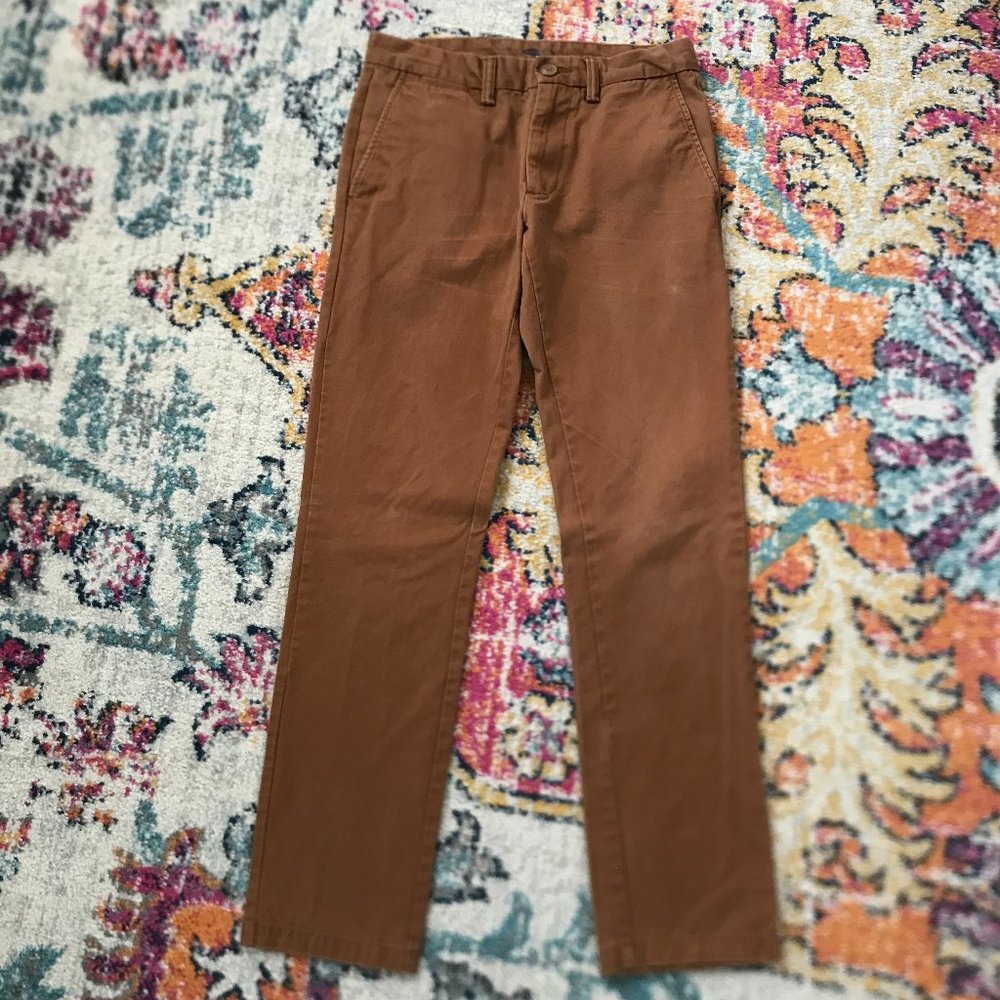 OLD NAVY Slim Brown Chino Khaki Pants 28x30